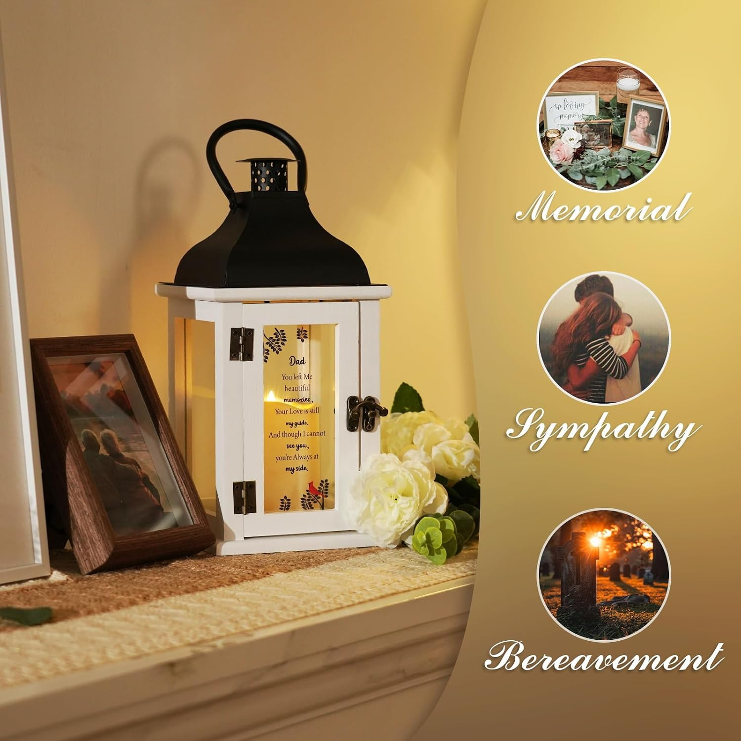Homemory Memorial Lantern Bereavement Sympathy Gift for Loss of Loved One, Mothe