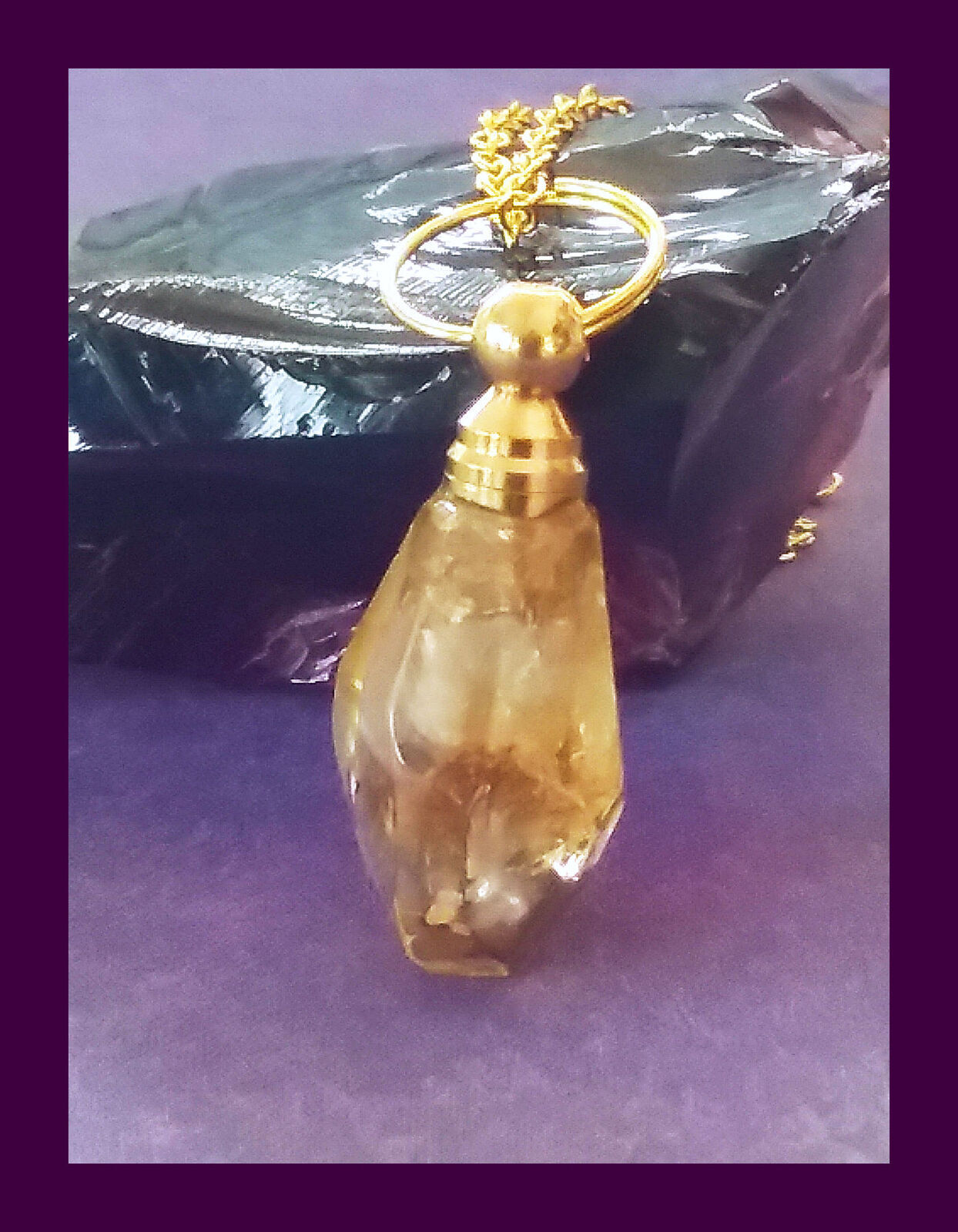 CITRINE Urn Necklace, Cremation Jewelry, CITRINE URN Pendant, Memorial URN