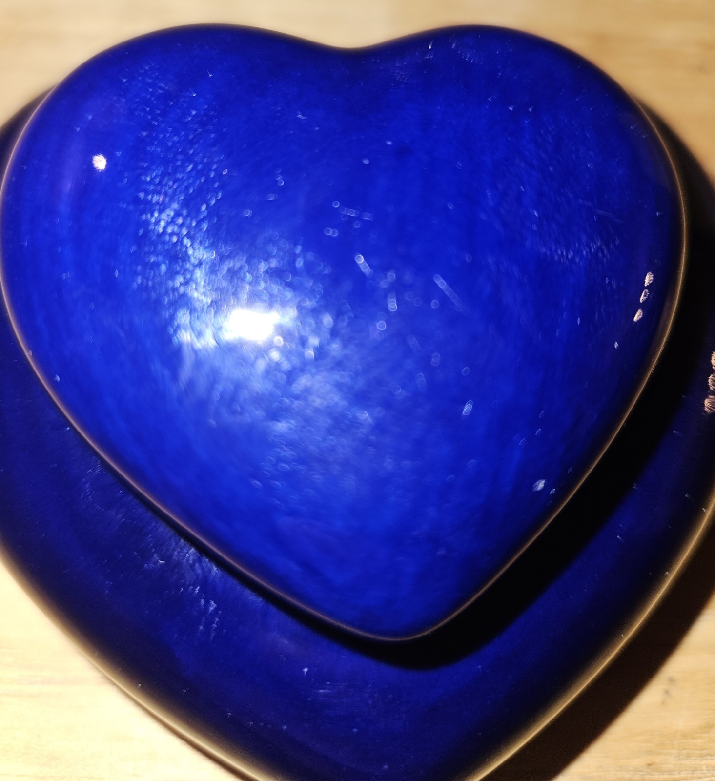 Mini Ceramic Heart-Shaped Urns for Cremation Keepsake ( Blue)