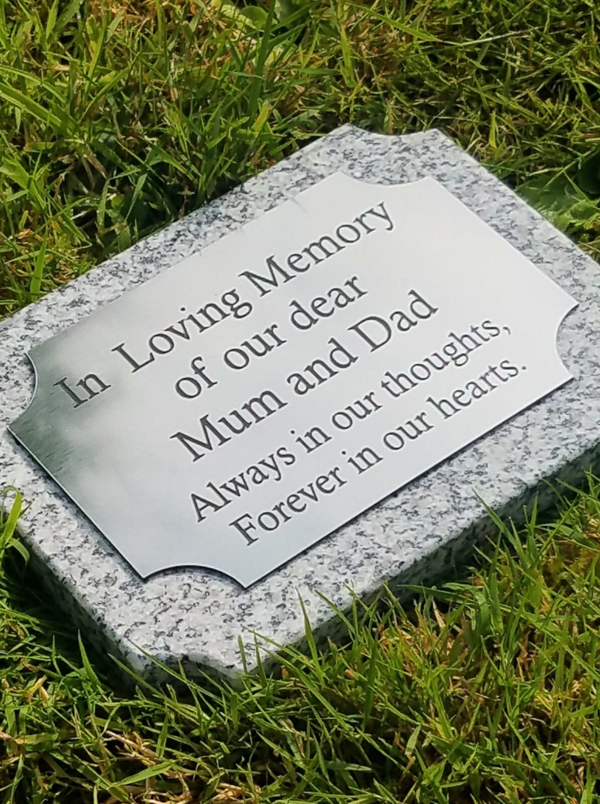 Personalised Grave Marker Flat Grass Grave Stone Flat Cemetery Stone Headstone