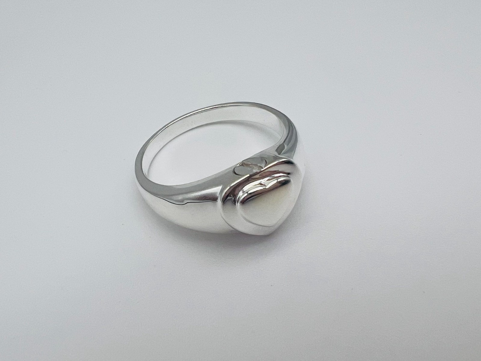 cremation heart ring ash ring sterling silver size 6