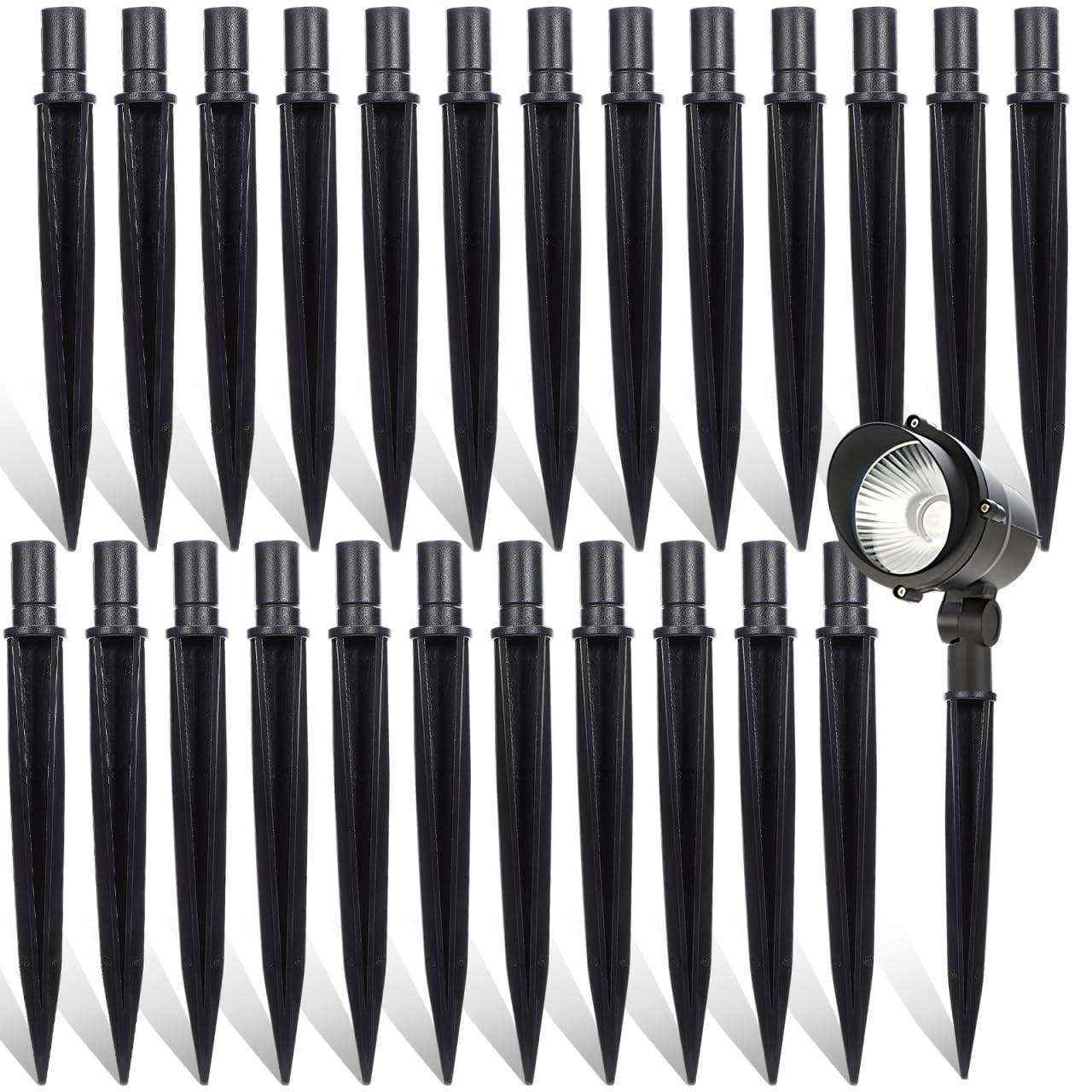 25pcs Solar Light Stakes, 5.5X0.55inch Ground Spikes Light Replacement Stakes…