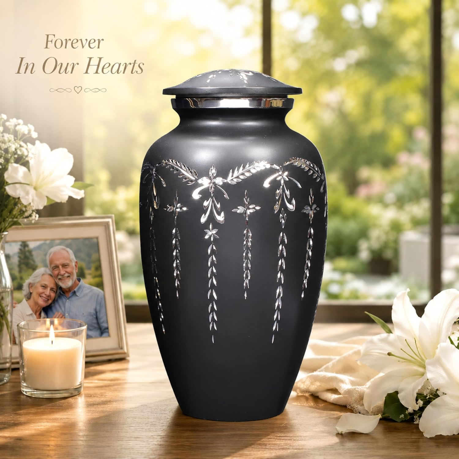 Urns for Human Ashes Adult Female and Male 200+ Cubic Inches, Decorative Burial