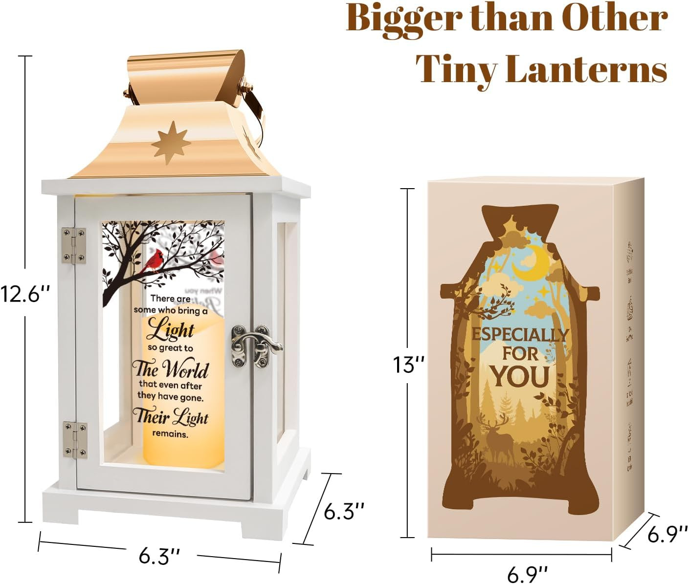 Memorial Lantern – Thoughtful Bereavement Gift for Loss of Loved One, Sympathy a