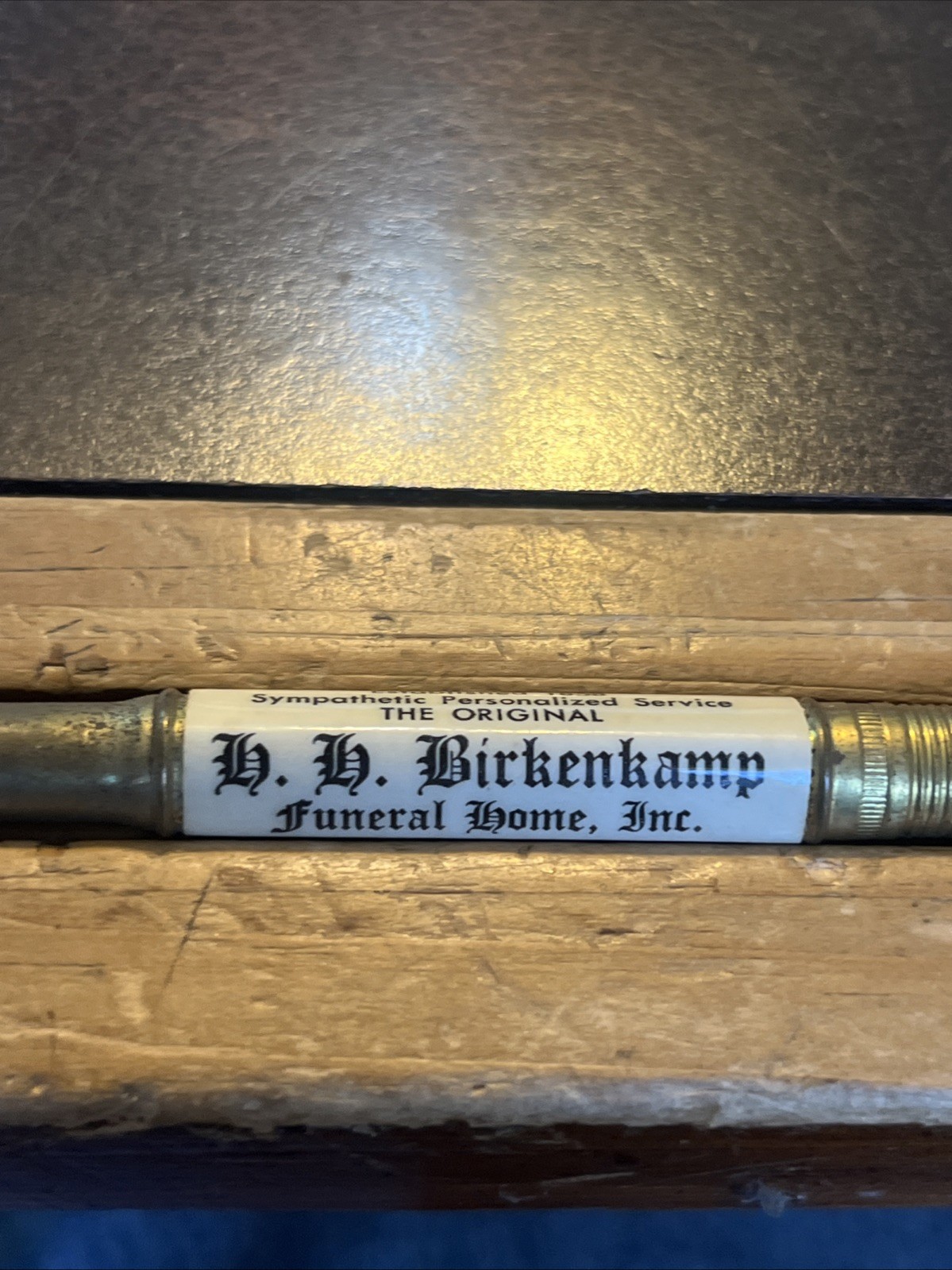 Vintage Toledo Ohio Burkenkamp Funeral Home Bullet Pencil