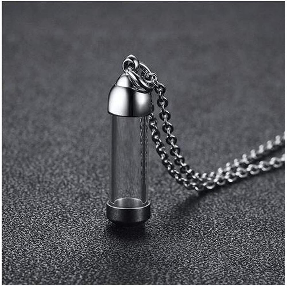 Urn Necklace for Ashes Hourglass Glass Cremation Jewelry Openable Container Pend