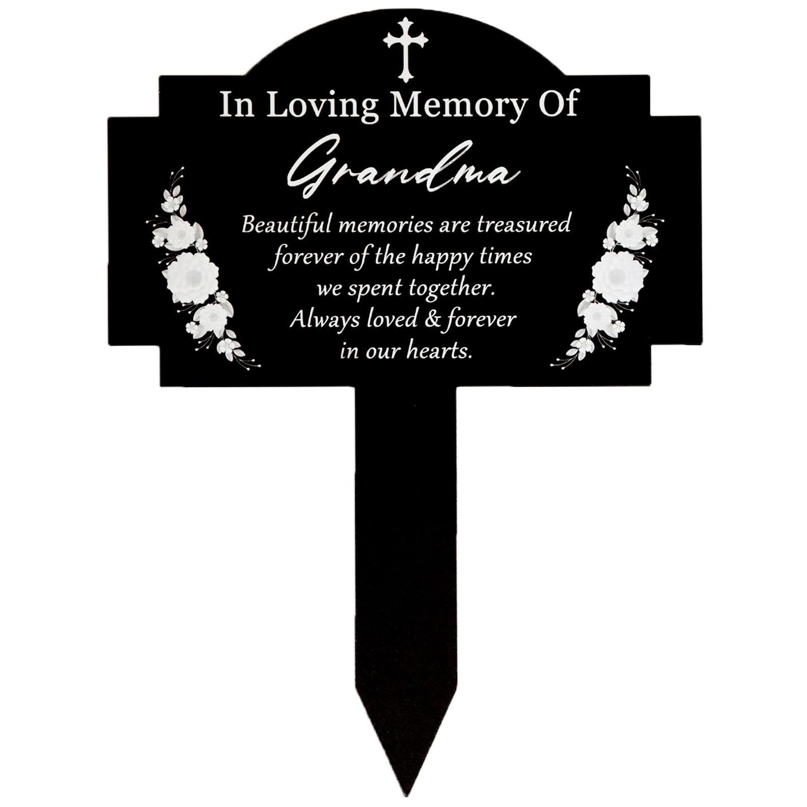 Cemetery Grave Marker Stakes Waterproof Memorial Plaque for Outdoor Use