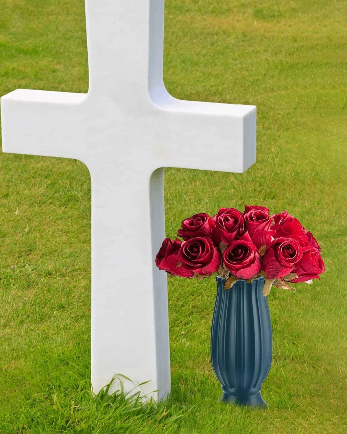 2 Pcs Cemetery Vases with Spikes,Grave Vases for Cemetery with Metal Spikes and