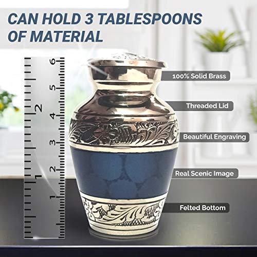 Cherishedly Yours Small Keepsake Urn for Human Ashes with Velvet Heart Case and