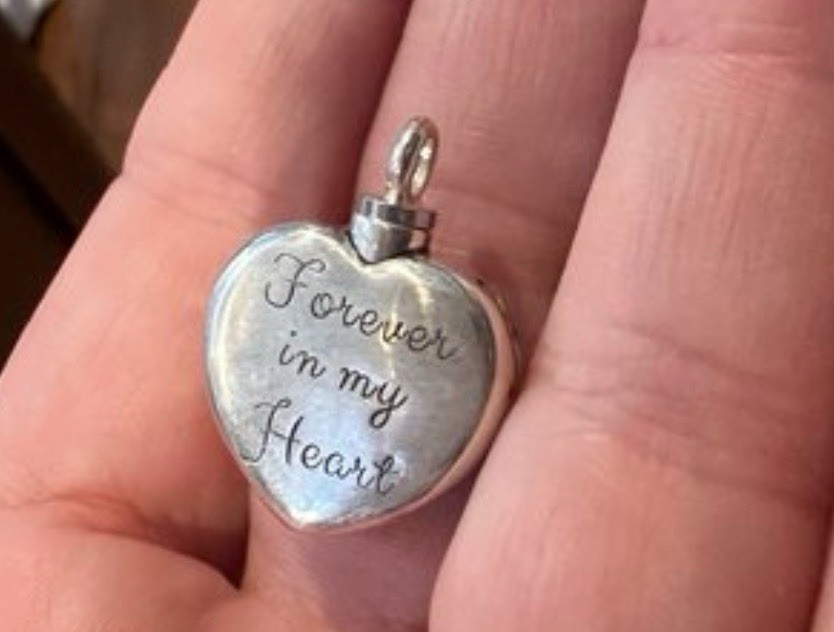 925 Sterling Silver Blue Cremation Jewelry Memorial Heart Forever Keepsake Urn