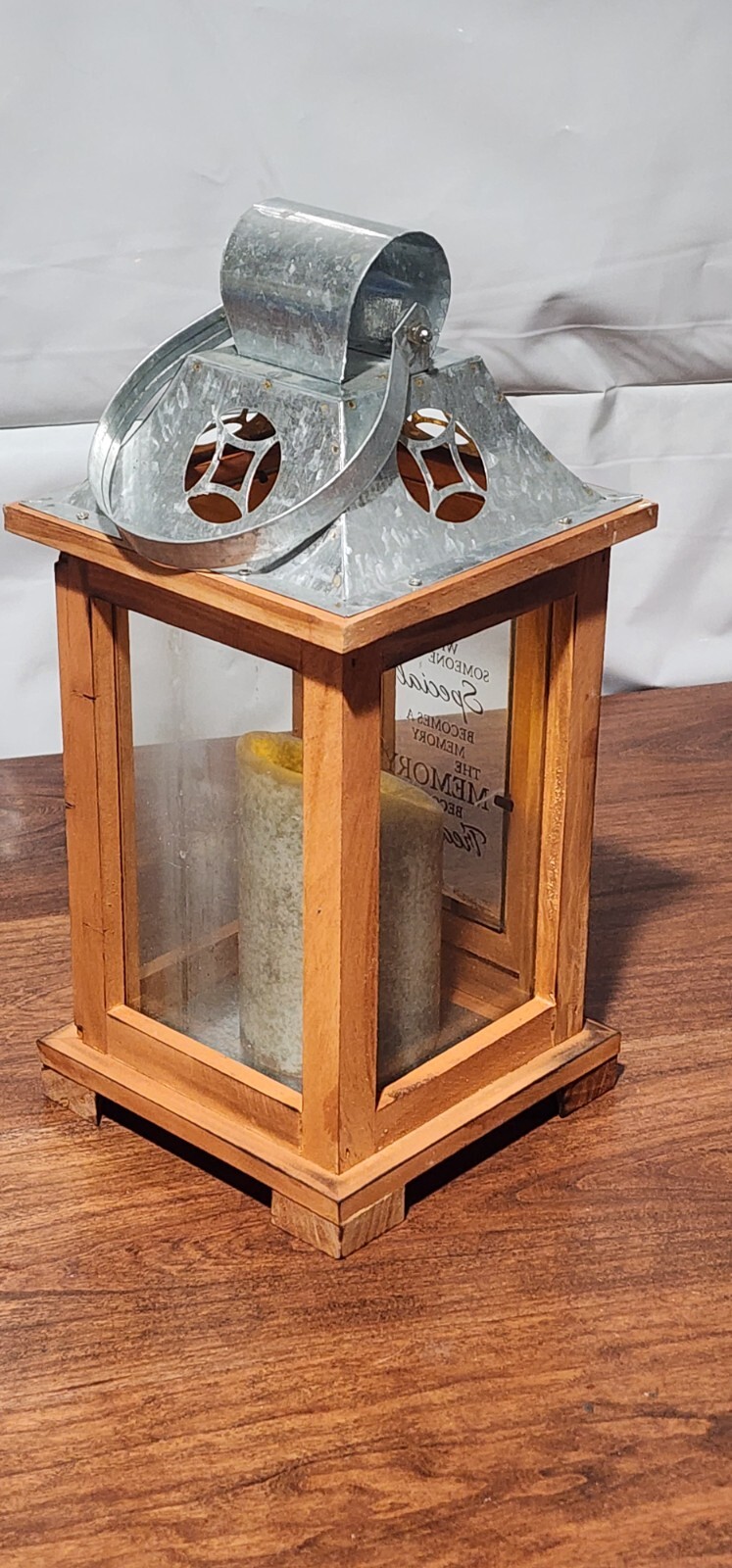 Memorial Lantern, Unique Sympathy Gift for Loss of Loved One. Large with candle