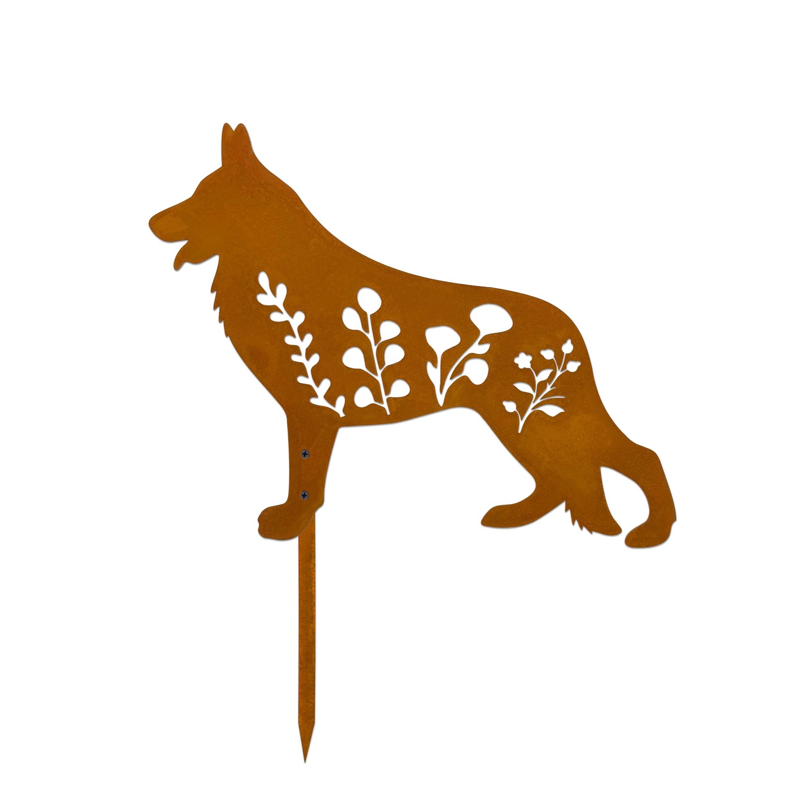 Dog Garden Stake Black Metal Outdoor Decor, Unique Gift for Dog Lovers