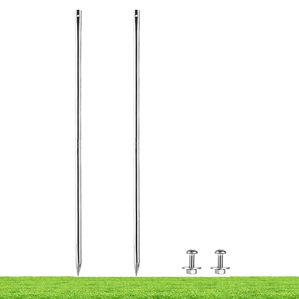 27.6″ Metal Yard Sign Stakes 5/8″ Thick Stainless Steel with Hardware Included