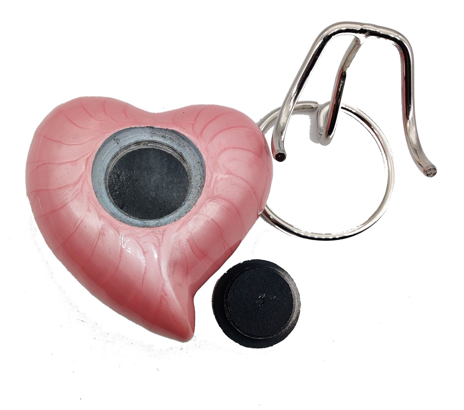 Heart Cremation PINK Urn for Human Ashes Adult | Funeral Decorative Angel Wings