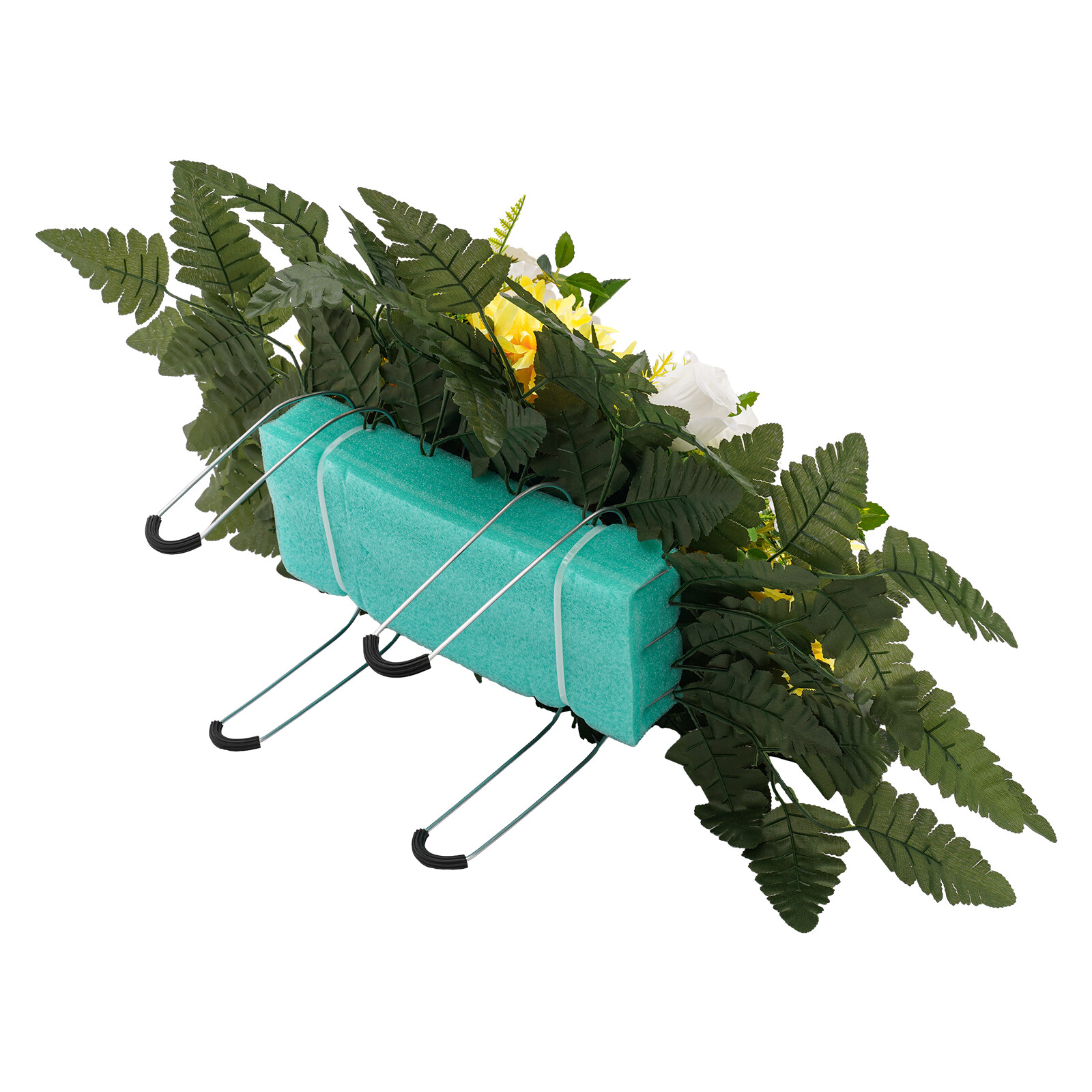 Artificial Wildflower Outdoor Grave Flower Decor,Flower Bud Yellow Chrysanthemum