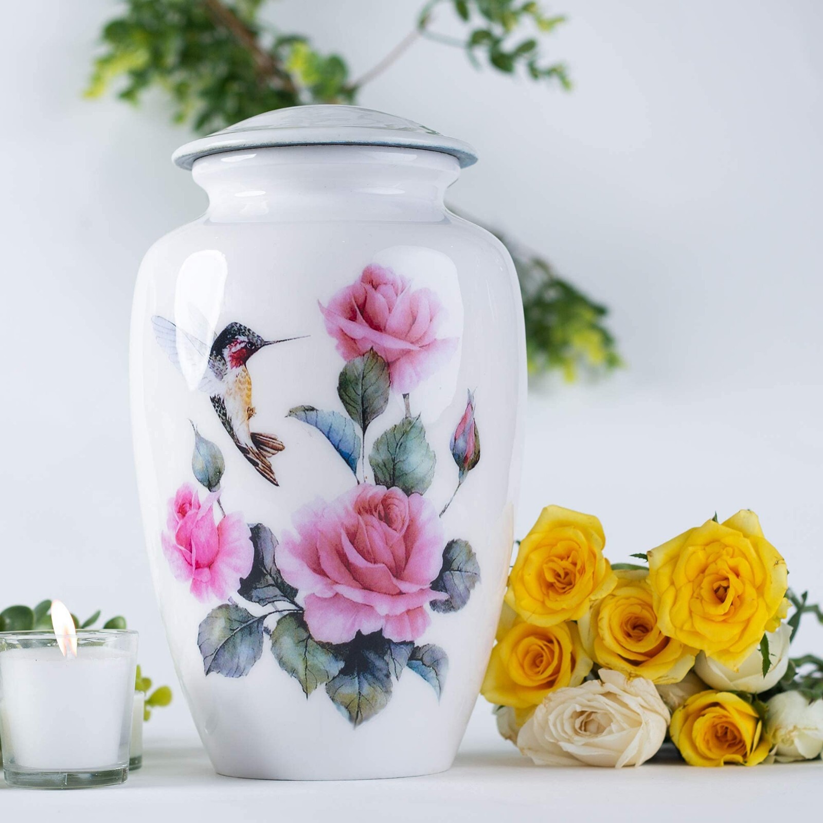 BOLD AND DIVINE | Humming Bird Design Cremation Urn for Adult Ashes| 200 Cubits|