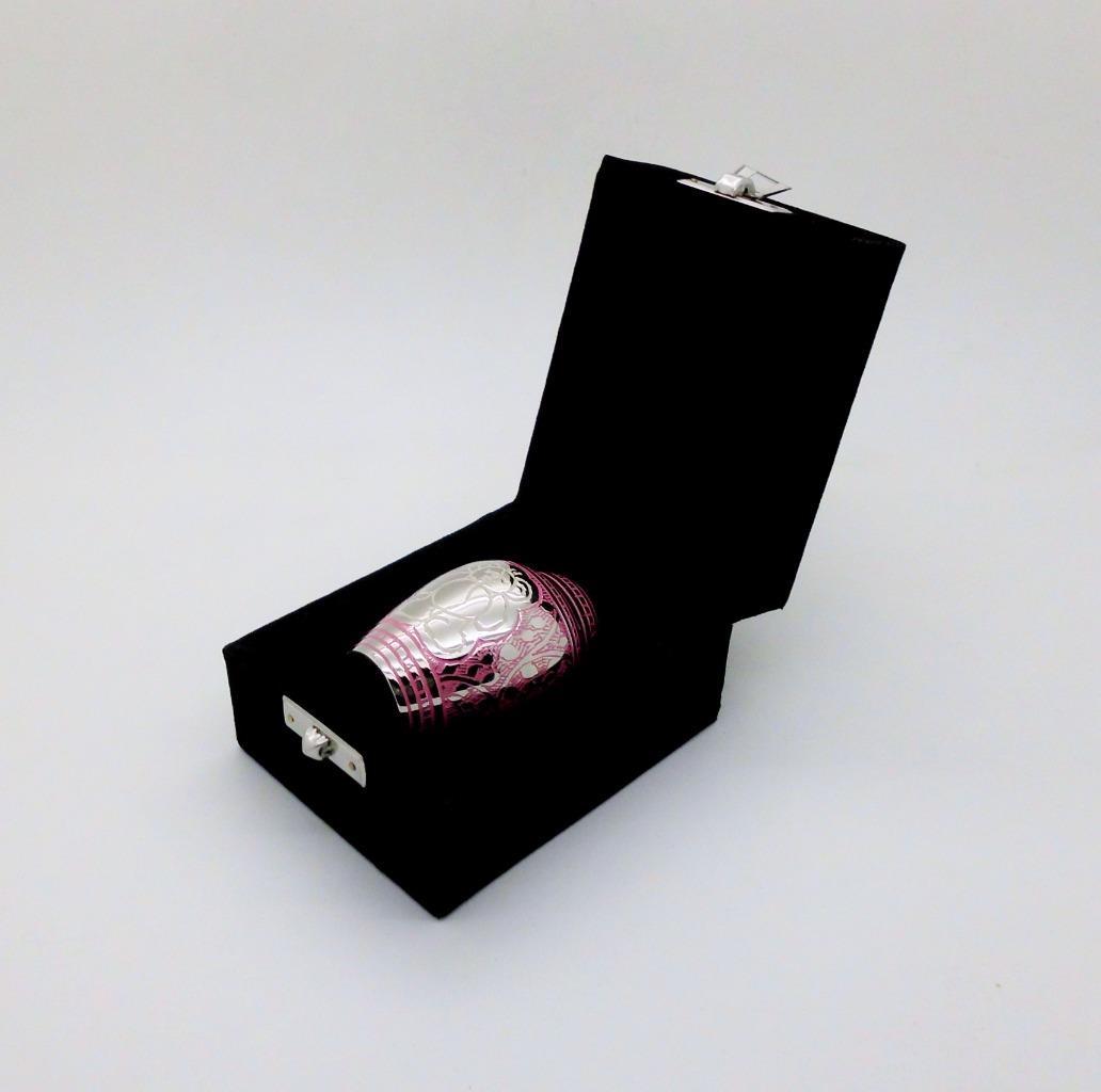 3″ Solid Brass Pink Teddy Bear Cremation Memorial Keepsake Urn + Velvet Case NIB