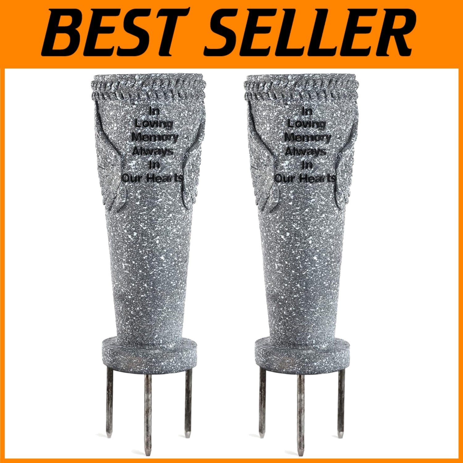 Angel Wings Cemetery Flower Vase Set – Memorial Gifts