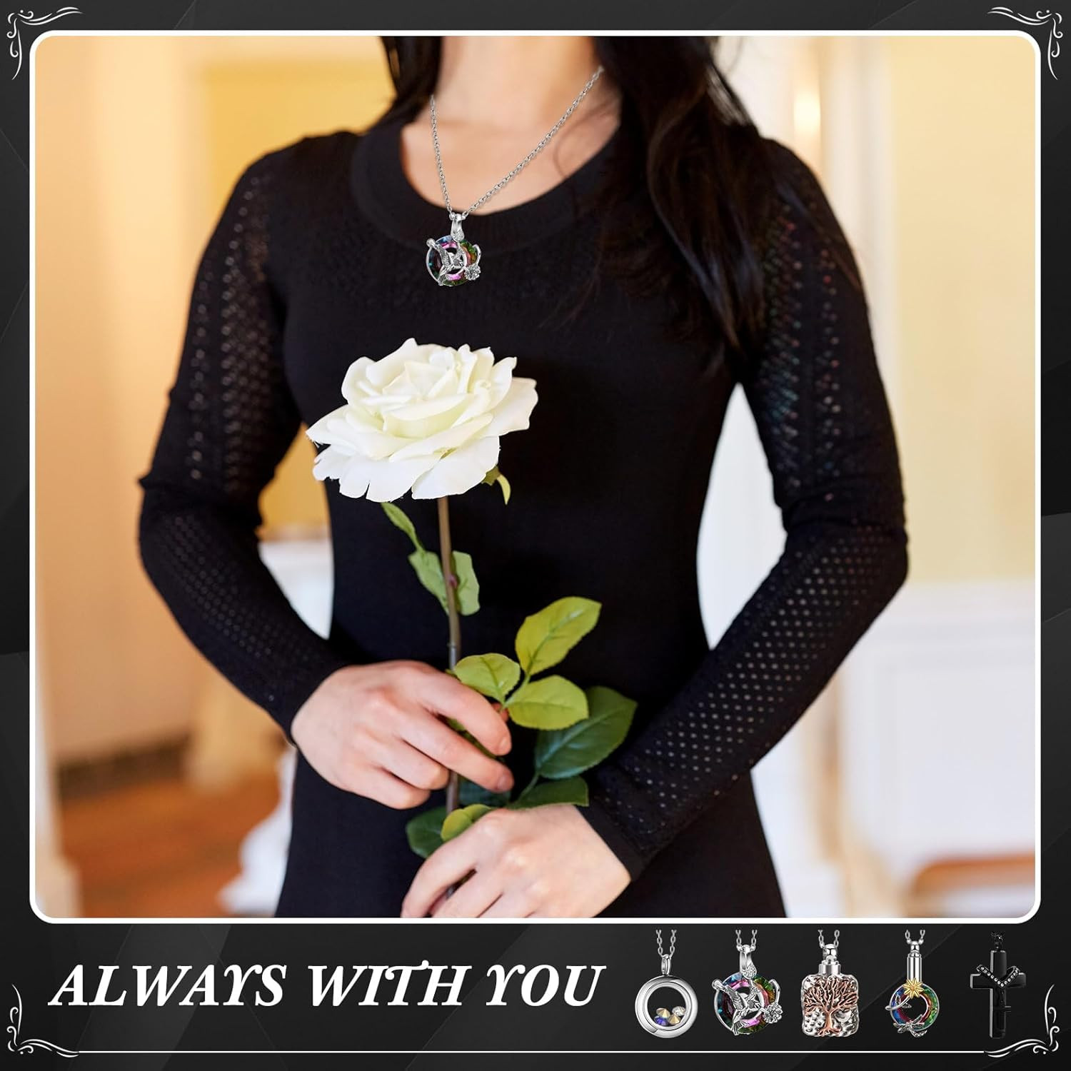 15 Pcs Urn Necklace for Ashes Women Keepsake Cremation Jewelry Stainless Steel C