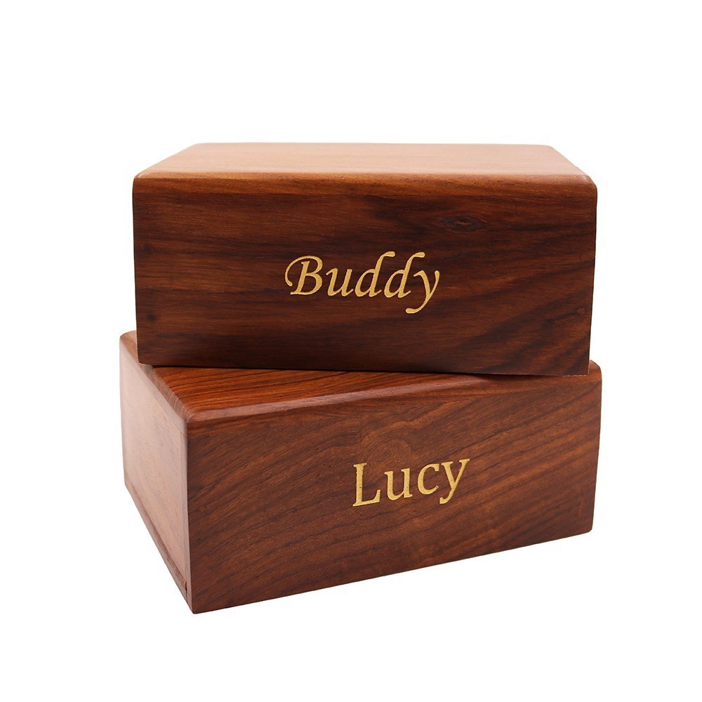 XLarge 144 Cubic Inches Plain Rosewood Single Urn with Engraving