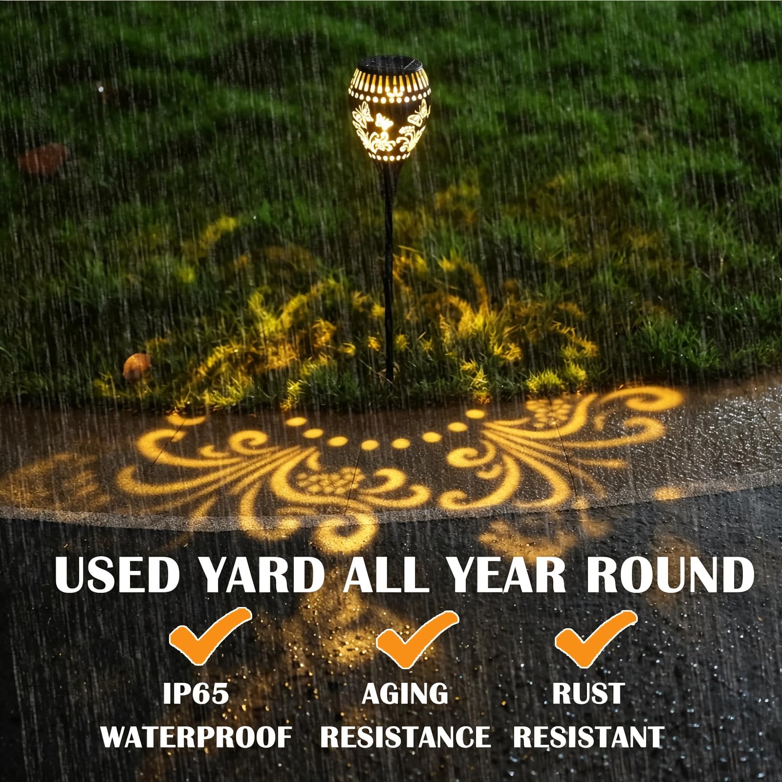 Butterfly Solar Garden Stake Lights Waterproof – 21 inch Metal Solar Garden L…