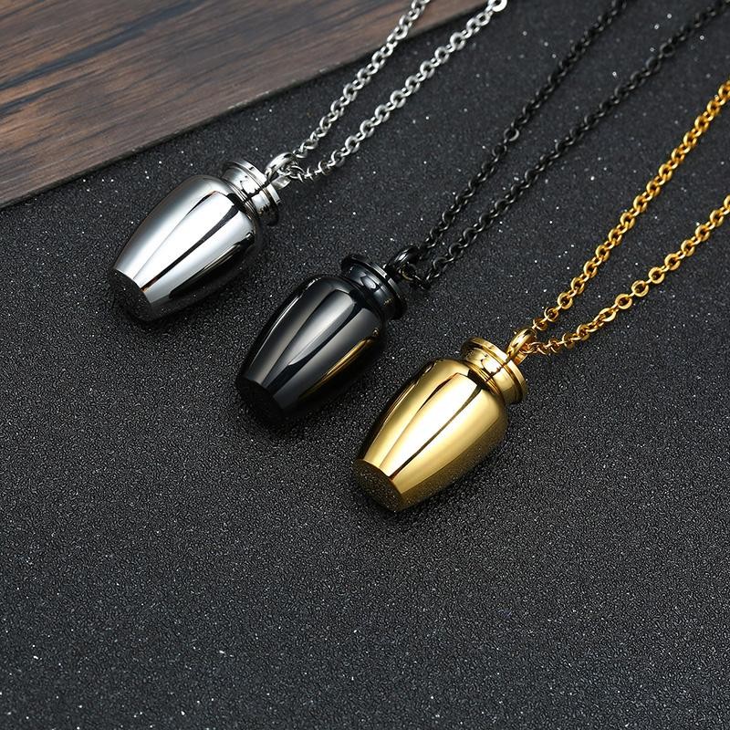 Cremation Urn Necklace Pendant for Ashes Memorial Keepsake Jewelry Men Women