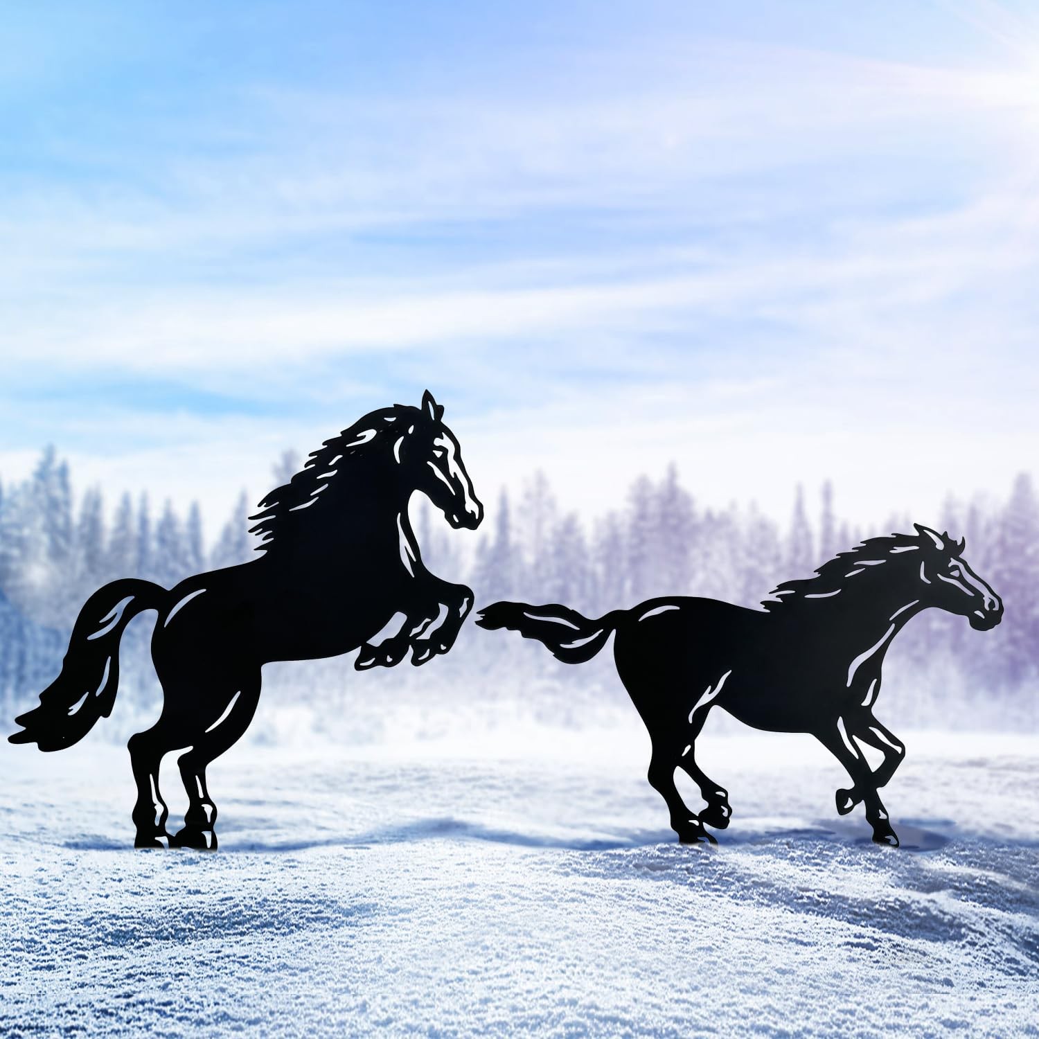 Horse Metal Garden Stakes Unique Gifts for Horse Lovers, Outdoor Decor