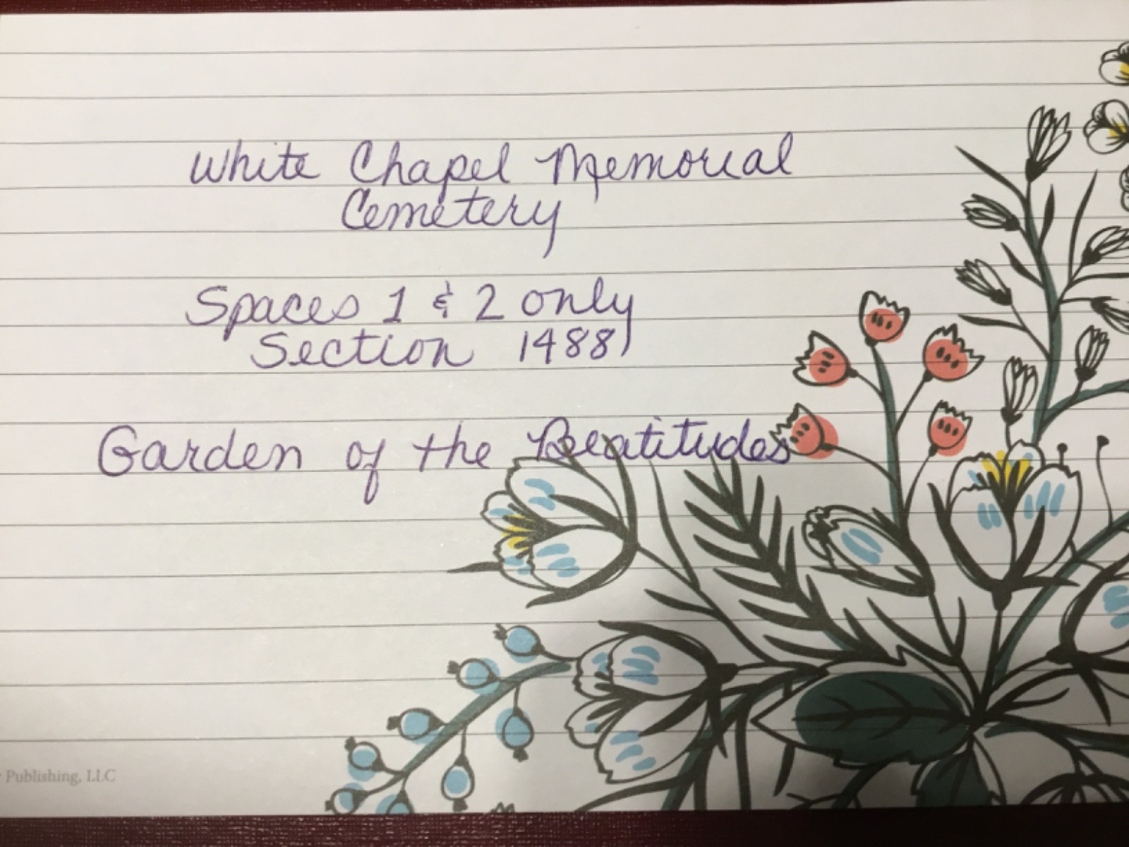 2 cemetery plots for sale – White Chapel Cemetery, Troy, Michigan.