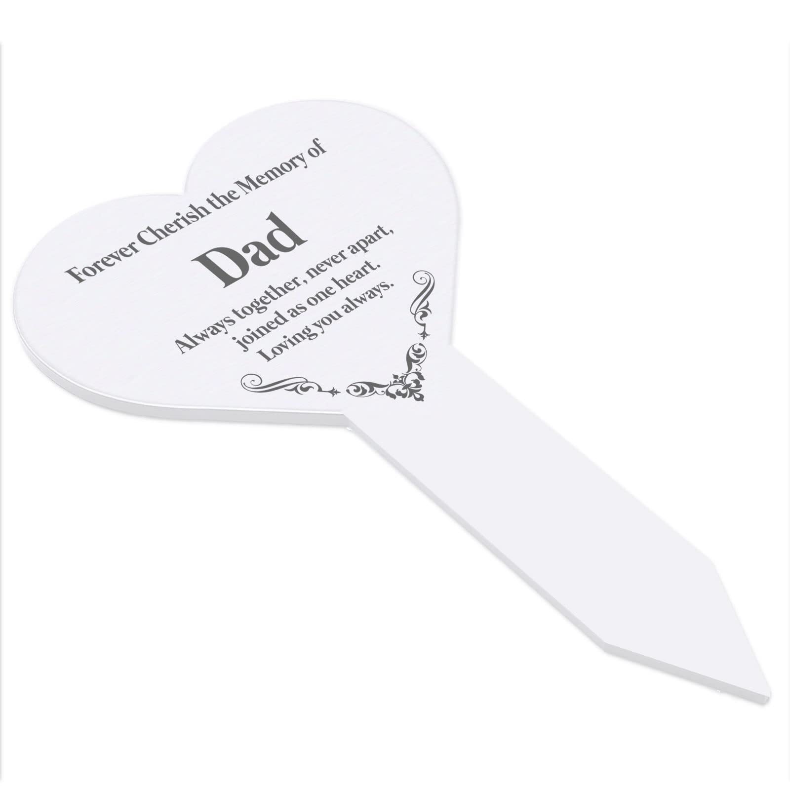 Memorial Plaque Stake Large Size for Dad’s Memorial by EverTouch