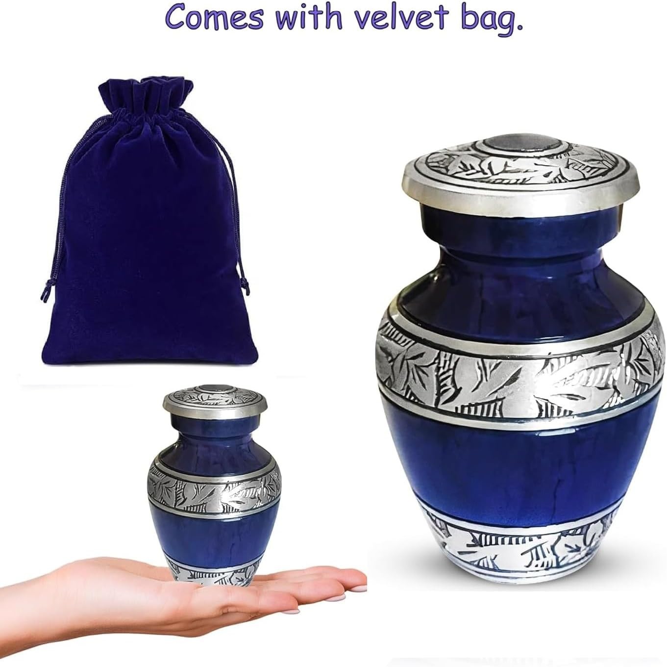 Handcrafted Brass Keepsake Urns for Ashes – Compact 3