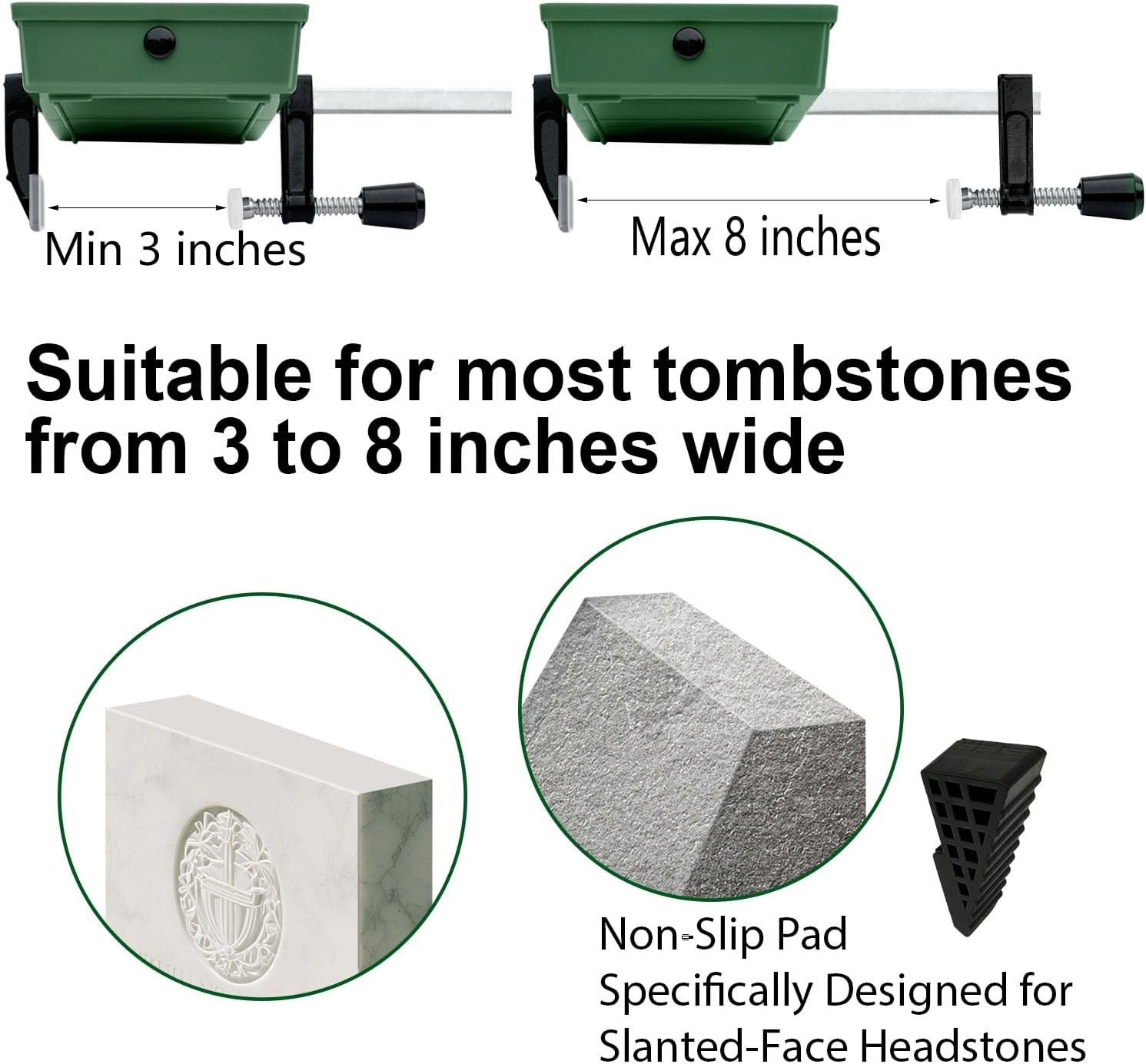 Headstone Flower Saddle Cemetery Saddles for Headstones & Tombstones – Never