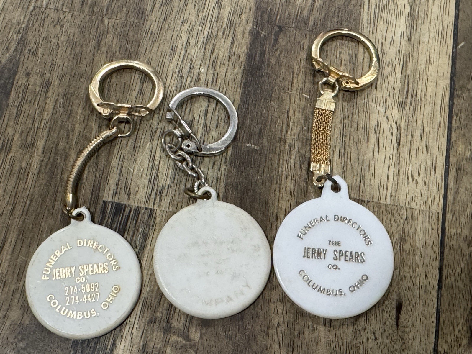 3 Funeral Director Key Chains Columbus Ohio