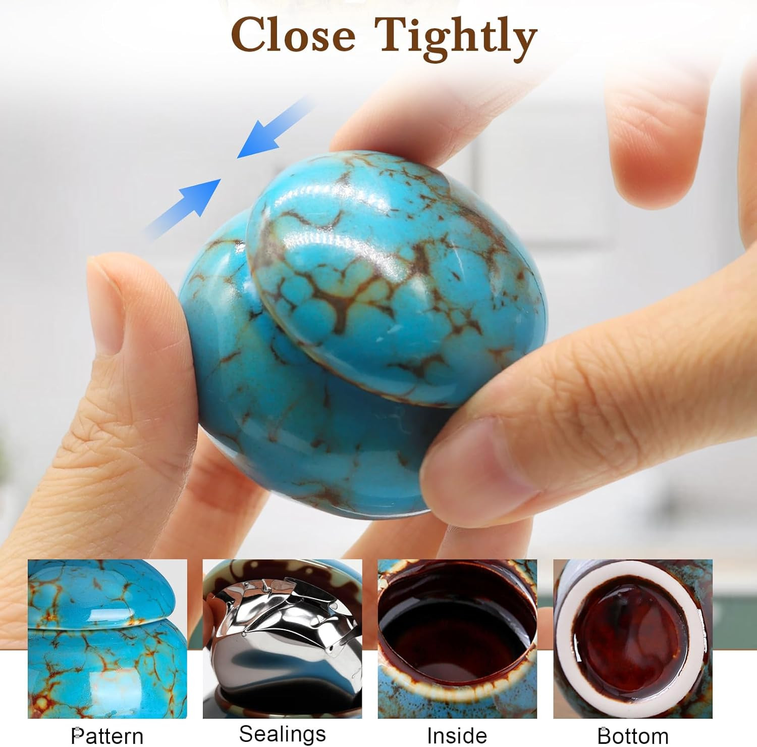 Small Urns for Human Ashes Keepsake Set of 6, 1.6” Cremation Keepsakes Urns for