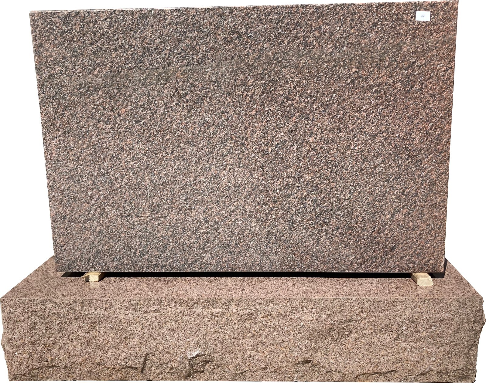 Dark Brown and Light Brown Rectangular Monument (37x24x6) Granite MN-57B