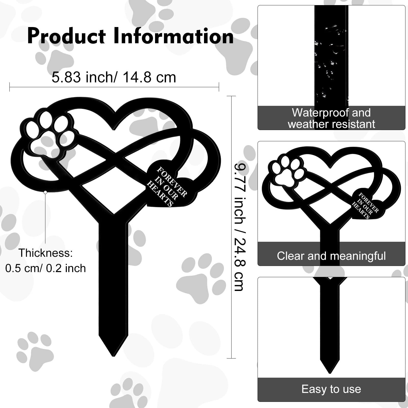 Memorial Pet Grave Markers Pet Memorial Stake Dog Claw Sympathy Grave Plaque …