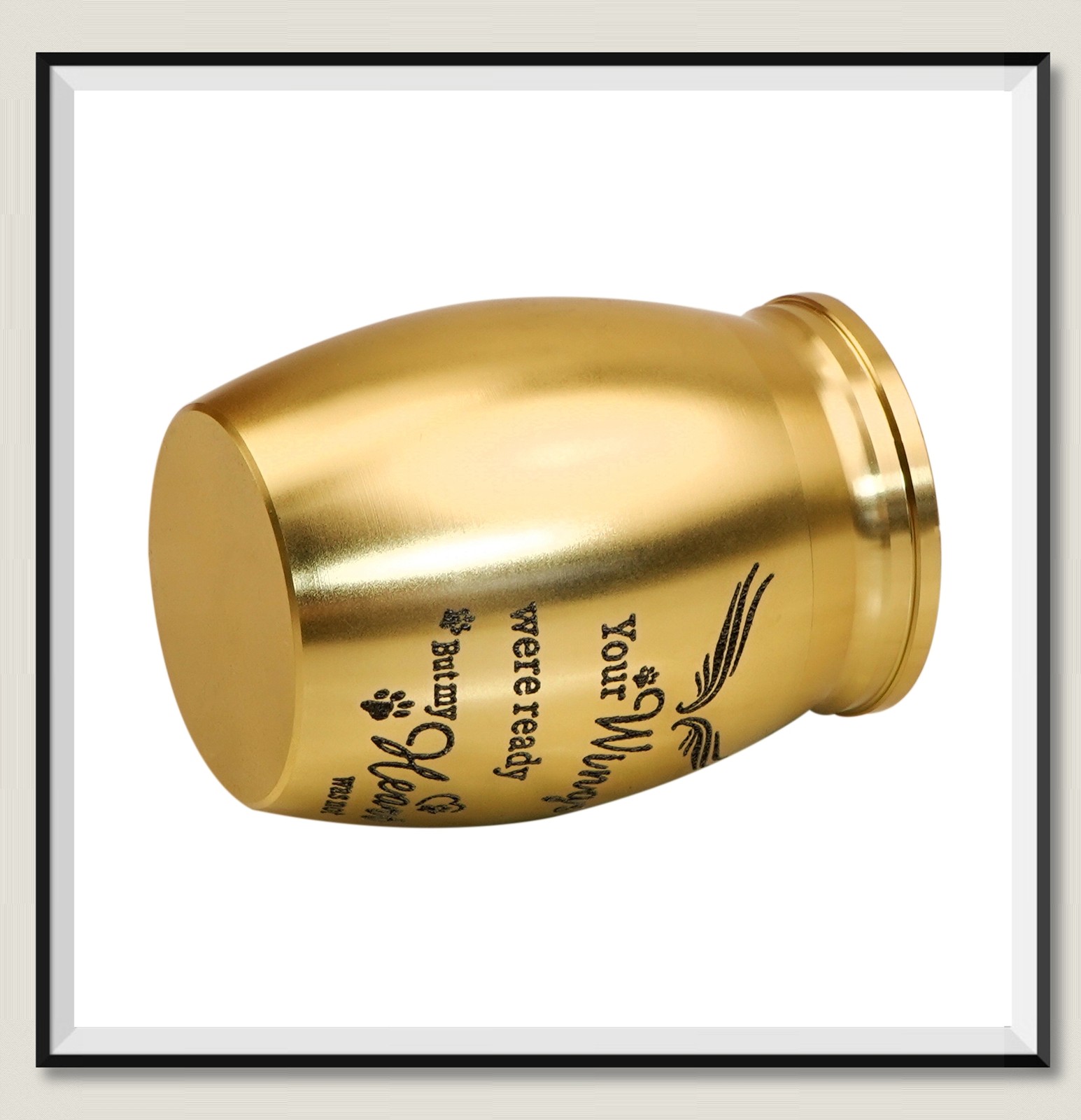 Pet Memorial Small Urns 1.57 inch fit for Dog Cat Ashes Stainless Steel (Gold)