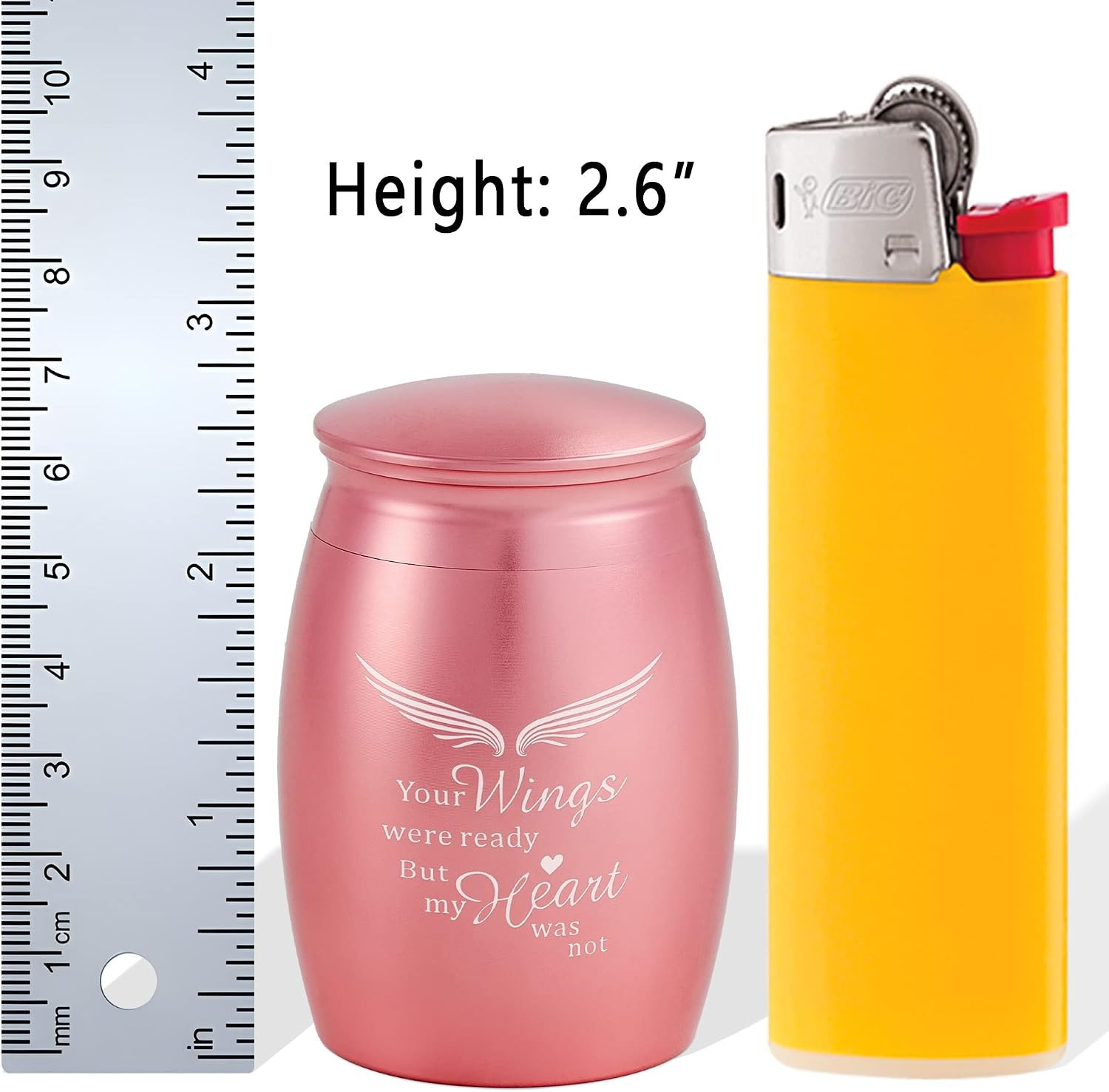 2.7 Inch Pink Small Keepsake Cremation Urns for Human Ashes | Memorial Mini Urn