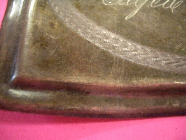 VINTAGE 1862 VICTORIAN FUNERAL CASKET COFFIN PLAQUE PLATE – 5″ x 3.5″