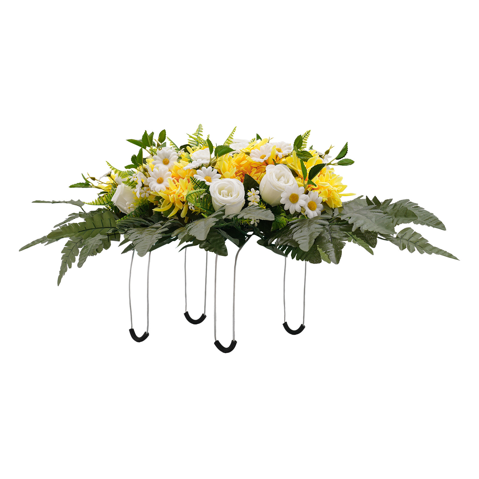 Artificial Wildflower Outdoor Grave Flower Decor,Flower Bud Yellow Chrysanthemum