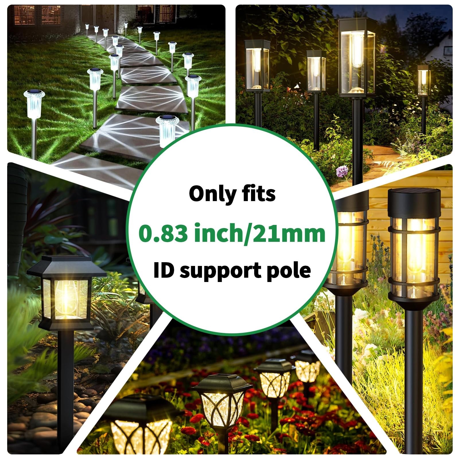 8 Pcs Solar Light Stakes Reinforced Replacement (Fit for Inner Diameter 0.83i…