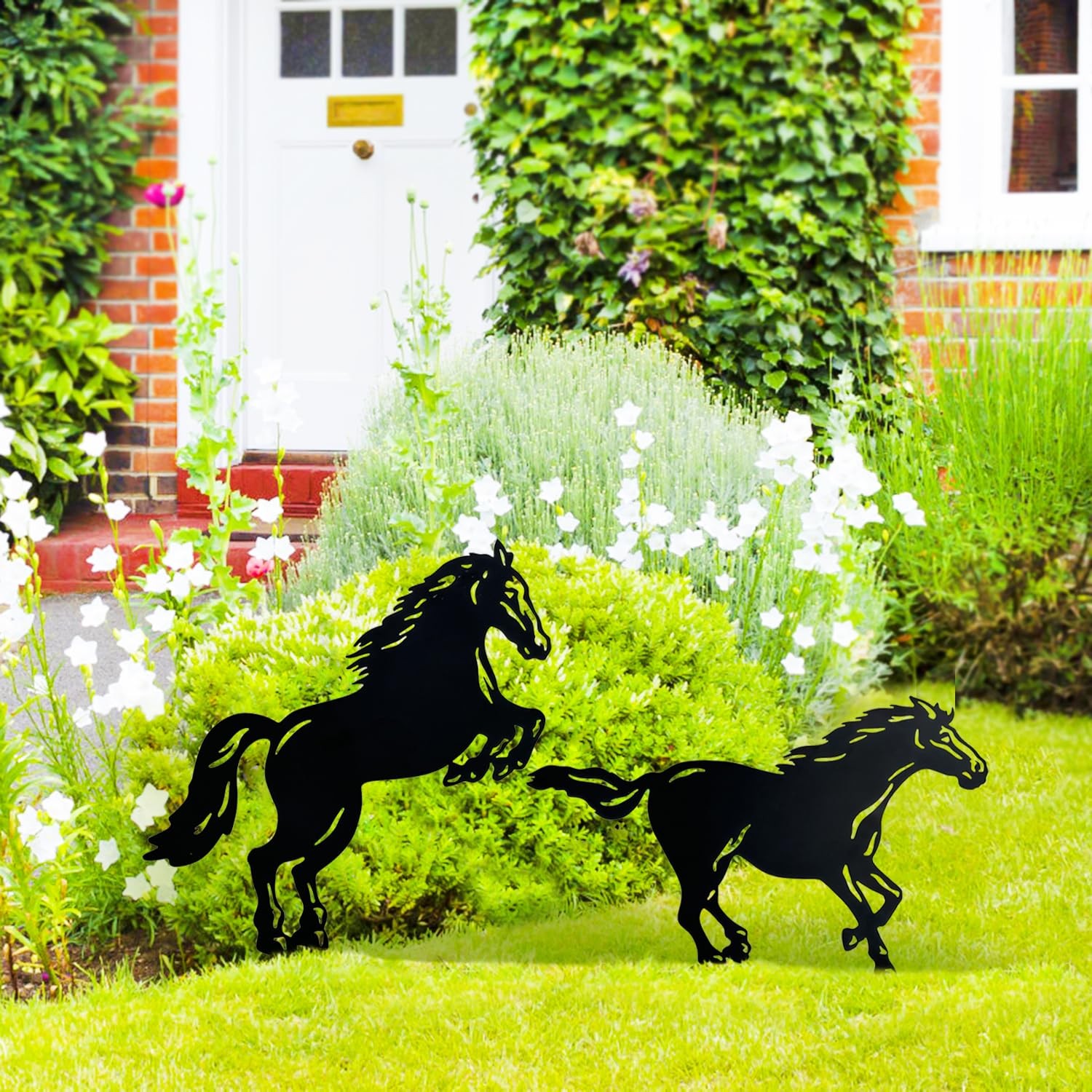 Horse Metal Garden Stakes Unique Gifts for Horse Lovers, Outdoor Decor