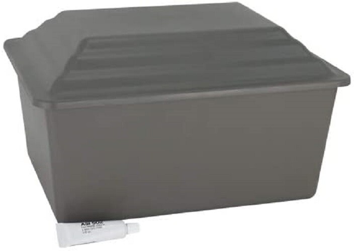 Large/Adult Gray Polymer Urn Vault for Ground Burial for Funeral Cremation Urn