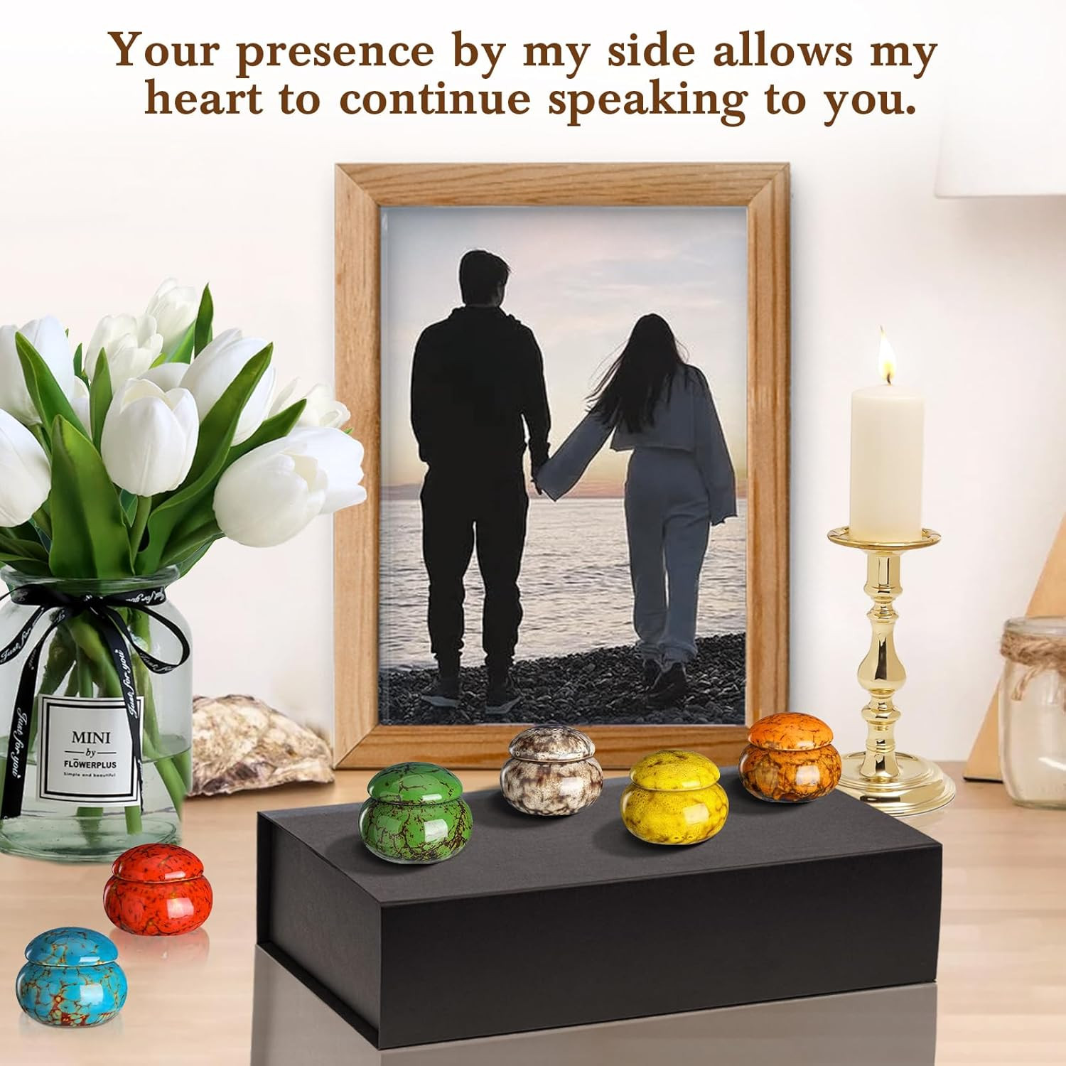 Small Urns for Human Ashes Keepsake Set of 6, 1.6” Cremation Keepsakes Urns for