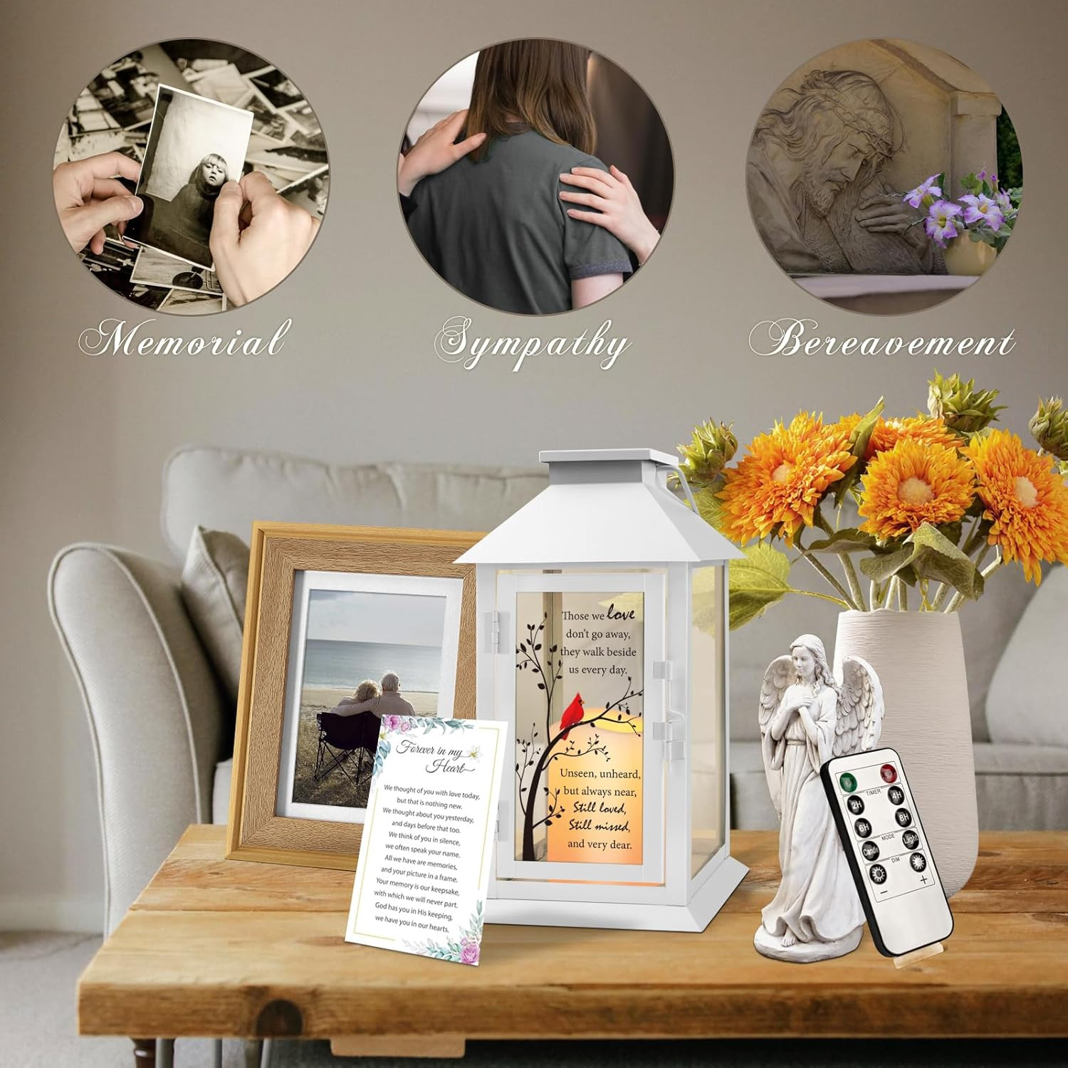 Memorial Lantern Bereavement Gifts in Memory of Loved One – Remembrance Sympathy