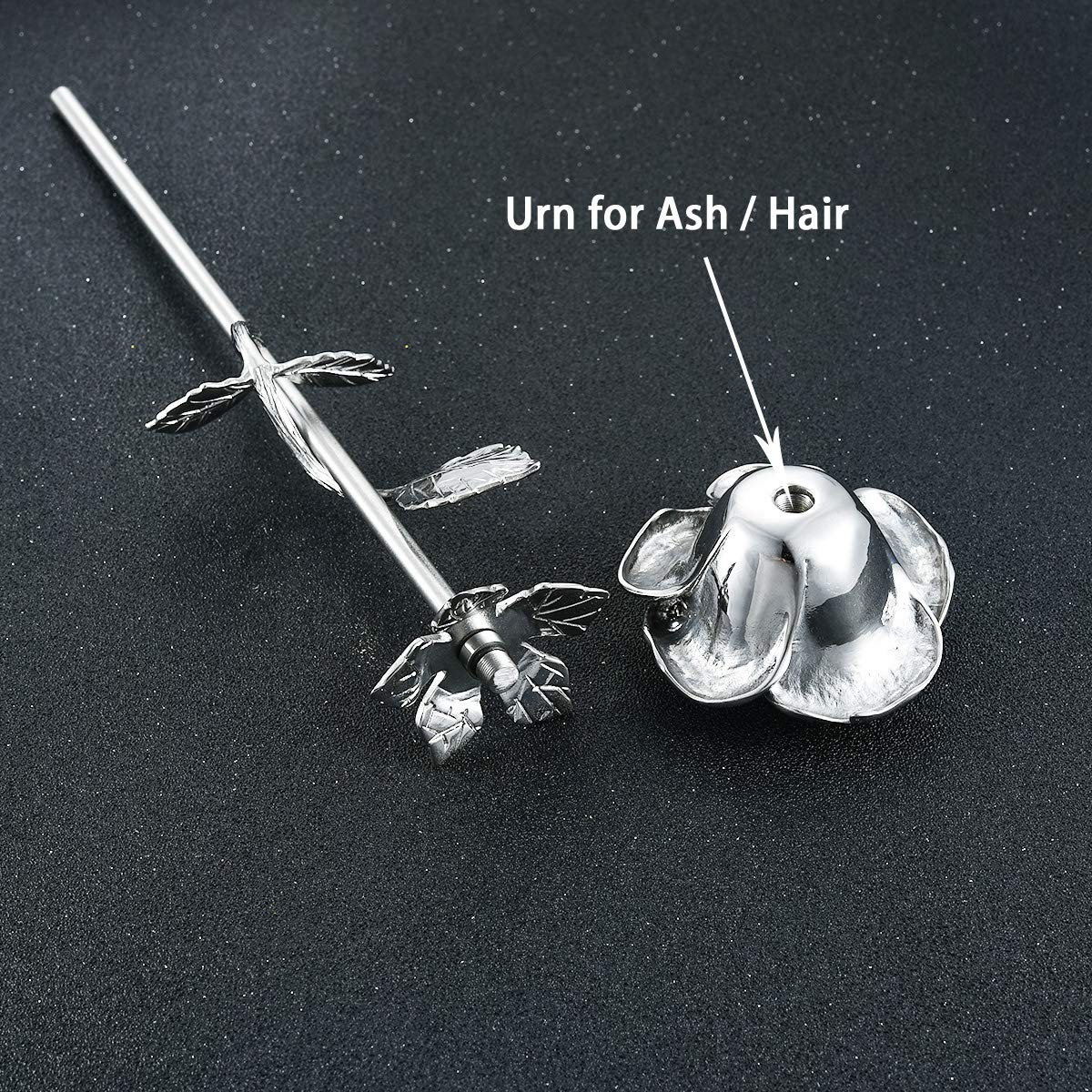 Stainless Steel Decorative Rose Flower Cremation Urns for Ashes-Human Pet Dog…