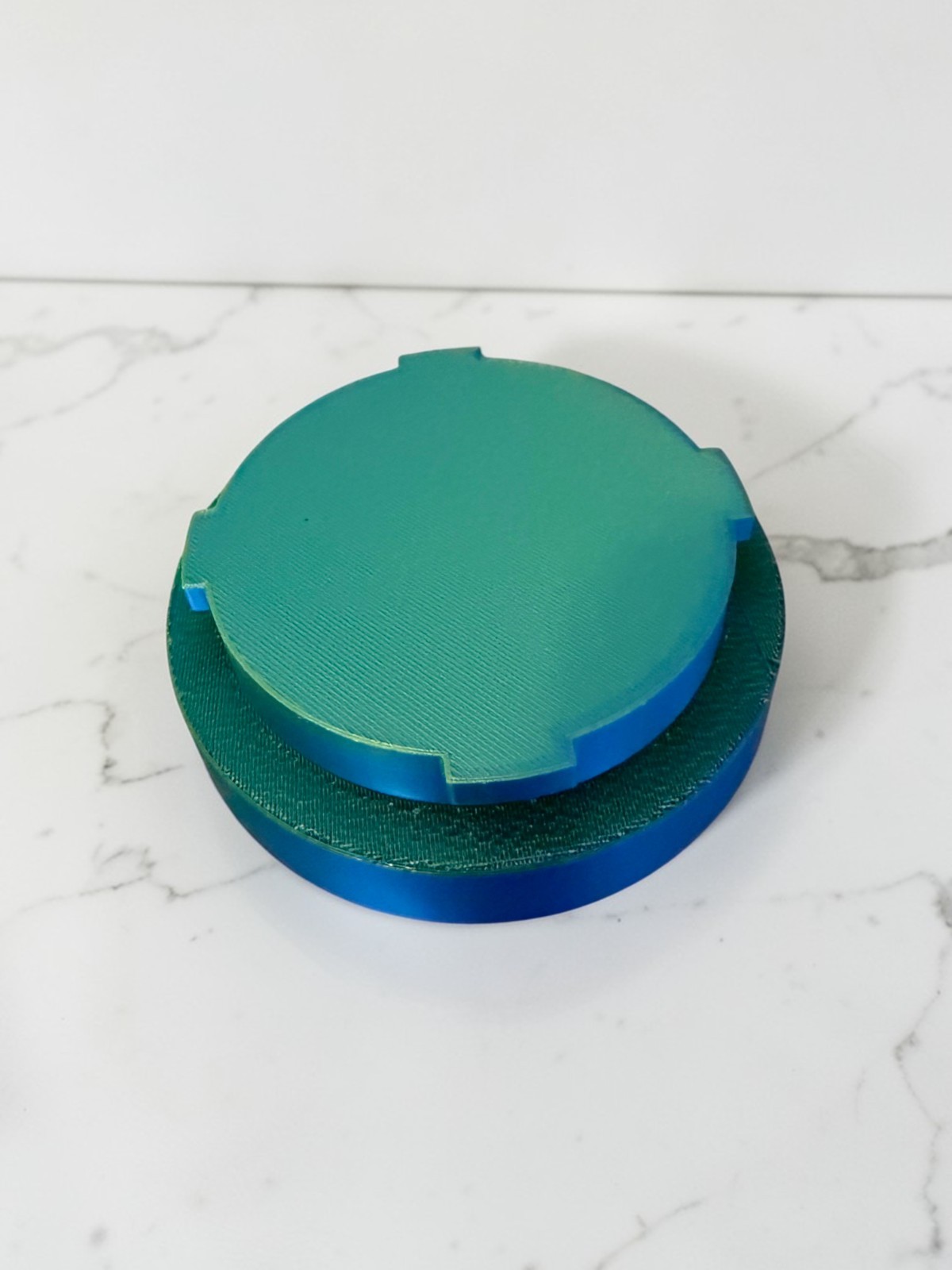 Modern Cremation Urn for Adult Human Ashes 210 cu in Teal Blue Twist Lock Lid