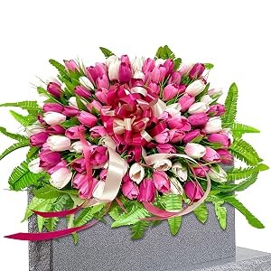 Artificial Cemetery Flowers – Outdoor Grave Saddle for Headstone Decorations