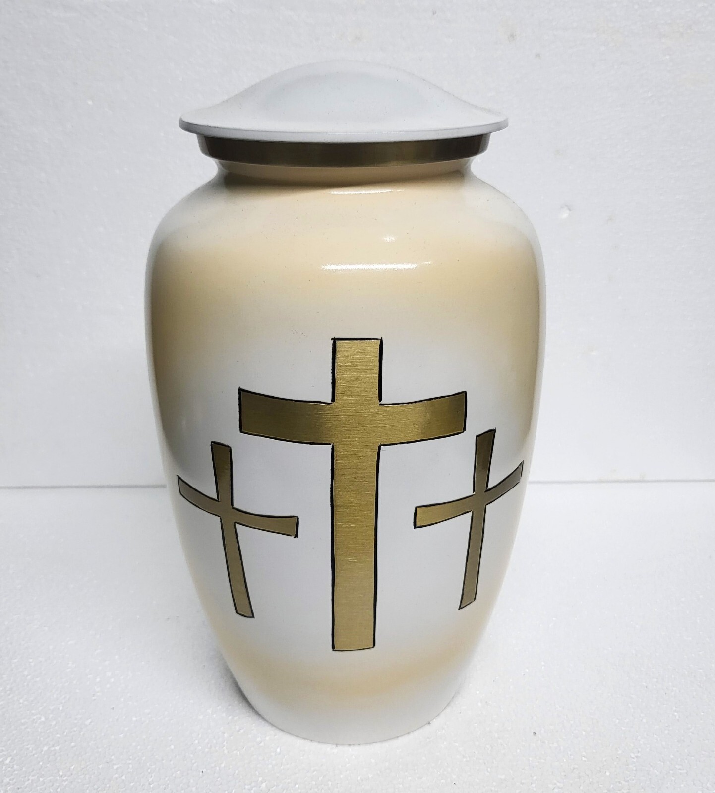 Sacred Christ Cross Urn Human Ashes Adult Cremation Urns with Velvet Bag 10″