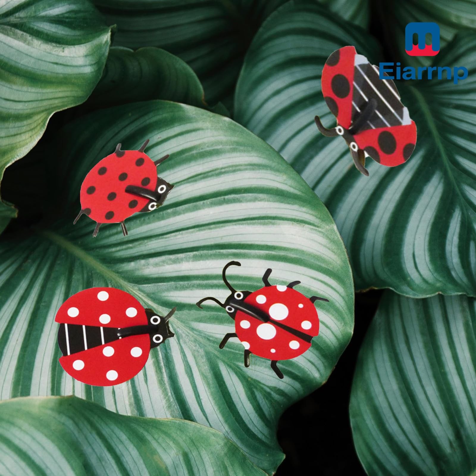 3D Ladybug Garden Stakes Decorative Yard, Patio & Plant Decor, 20 Pcs