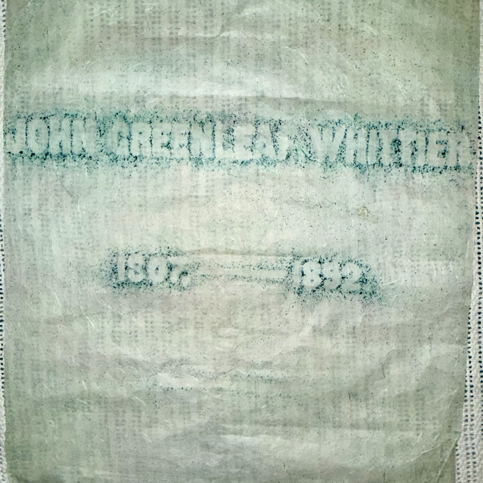 John Greenleaf Whittier Gravestone Rubbing Early Old N.E. 1892